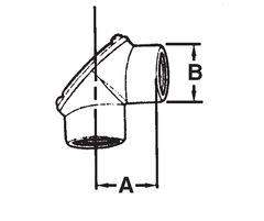 Steel Electric Products 1314 Steel Electric Products Co. 3/4 Inch Die-Cast Zinc Female Threaded Rigid Conduit Pulling Elbow