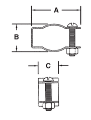 Steel Electric Products 15CS 2 Inch Zinc Plated Steel Conduit Hanger with Bolt