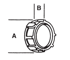 Steel Electric Products 825Z 2 Inch Die-Cast Zinc Capped Threaded Rigid/IMC Bushing