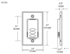 Veris Industries TED01 Temperature Sensor Wall Mount 10K T2 Thermistor Replacement MPN