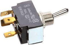 Hoshizaki 443119-01 Toggle Switch 20 AMP At 125-277 VAC DPDT Black/Silver