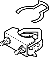 Schneider Electric AM-717 SmartX Damper Actuator Accessory Replacement Universal Clamp