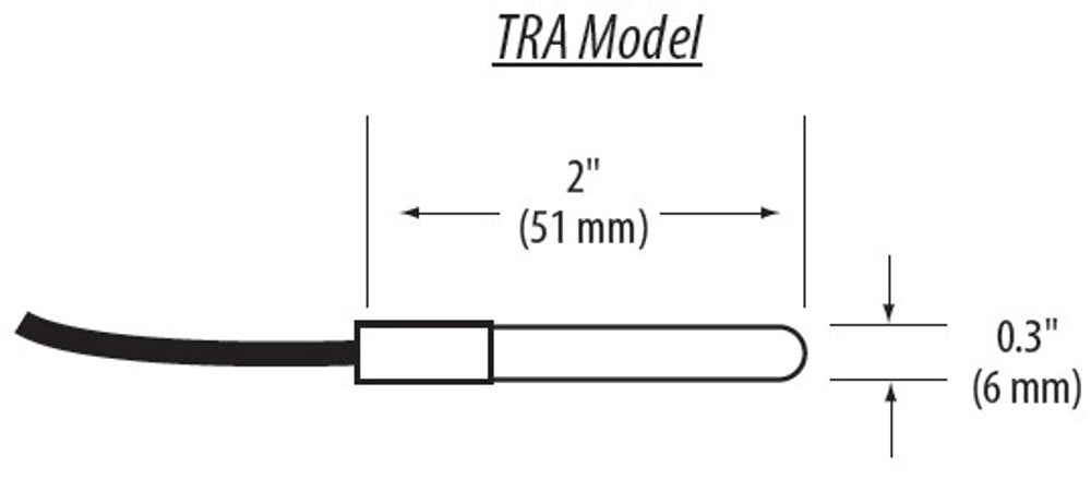 Veris Industries TRAC0 Specialty Temperature Sensor Remote Probe Stainless Steel 1K Ohm Platinum RTD