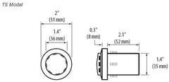 Veris Industries TSM0 Ceiling and Recessed Mount Temperature Sensor 20K NTC Thermistor NETWORK 8000