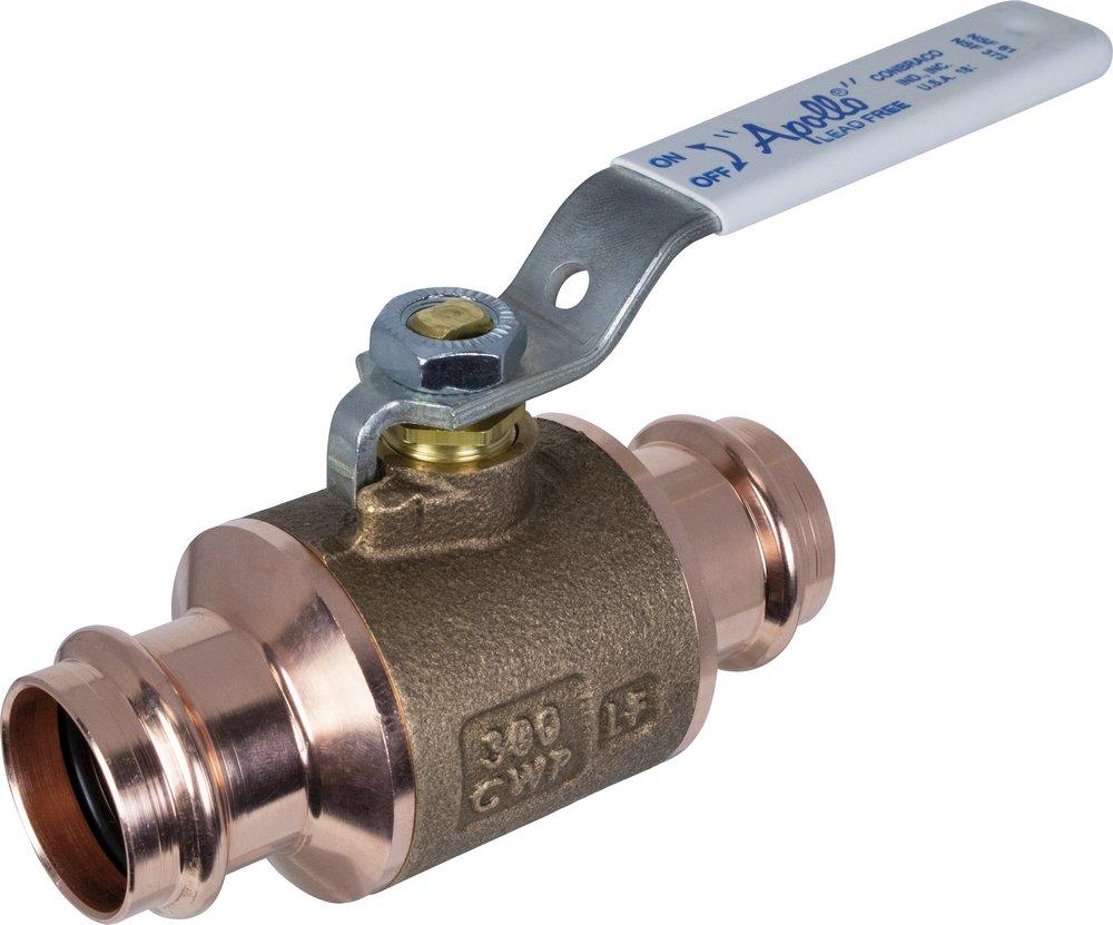 Apollo 77WCLF10801 Ball Valve 77WCLF Lead Free Bronze/Copper 2 Inch Press Full Port