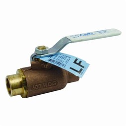 Apollo 70LF24501 Ball Valve Lead Free Bronze 1 Inch Solder 2 Piece Standard Port Stainless Steel Ball and Stem