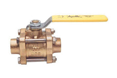 Apollo Valves 82204F3 82-200 Series 3/4 Inch Bronze Dual Port Solder 600# Ball Valve A82204F3