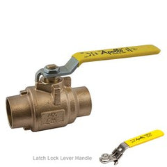 Apollo 77C20727A Ball Valve 77C-200A Bronze 1-1/2 Inch Solder 2-Piece Full Port Locking Handle