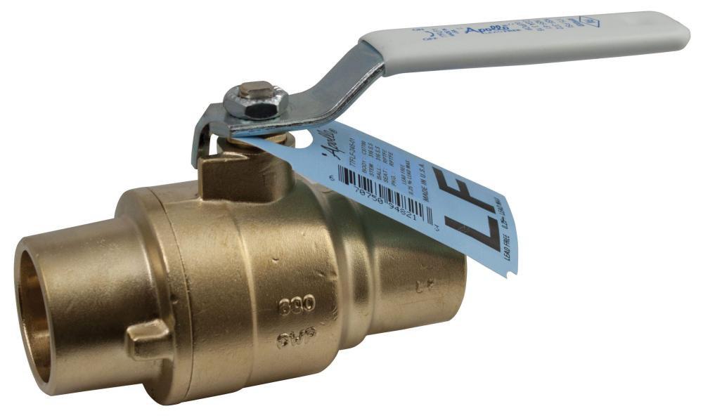 Apollo Valves 77FLF20301 77FLF-200 Series 1/2 in. Brass Full Port Solder 600# Ball Valve