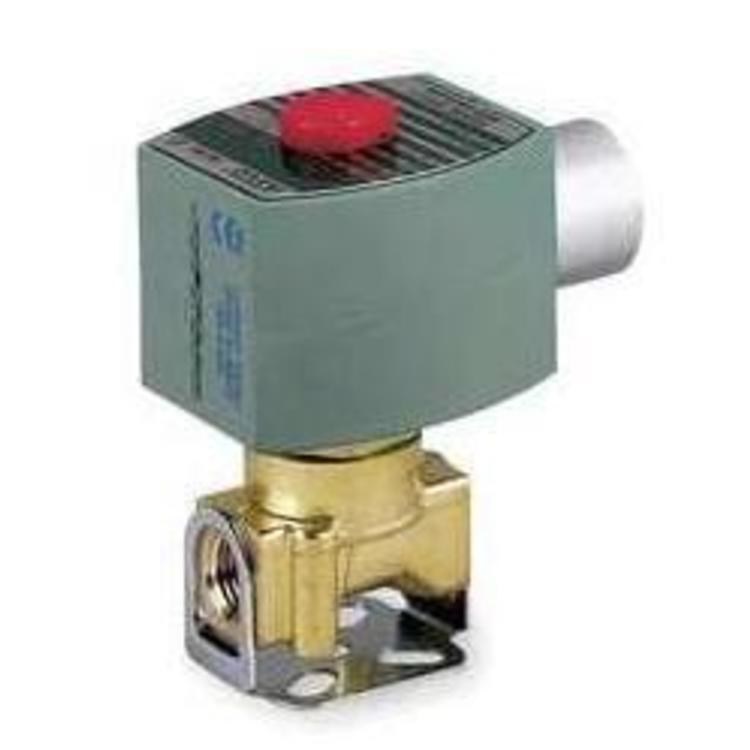 Asco 8262G090 Solenoid Valve 8262 2-Way Brass 1/4 Inch NPT Normally Closed 120 Alternating Current NBR