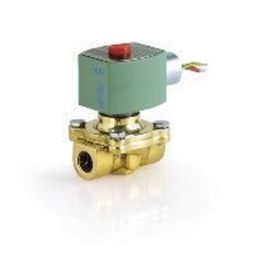 Asco EF8210G094 Solenoid Valve 8210 2-Way Brass 1/2 Inch NPT Normally Closed 120 Alternating Current NBR