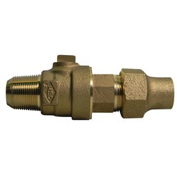 AY McDonald 74701B-34 Corporation Stop 3/4 Inch Lead Free Brass CC x Flare COP 5133-116