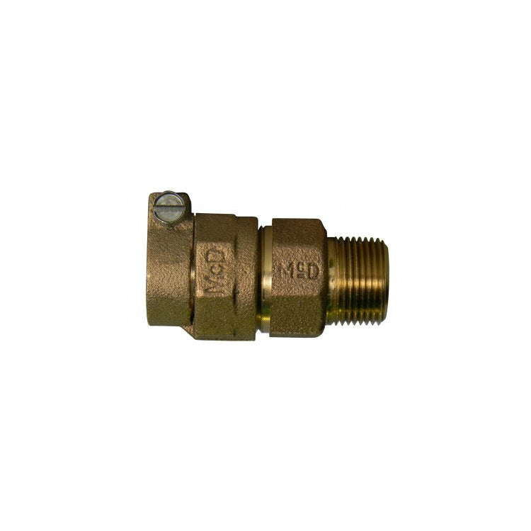 AY McDonald 74753-44-112 Adapter Lead Free Brass 1-1/2 Inch IPS OD PVC x MPT 5132-201