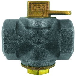 AY McDonald 4810-048 Gas Valve Plug with Lockwing 1 Inch Female NPT Painted Iron Natural Gas or Propane 560P-1