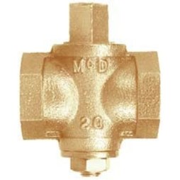 AY McDonald 4215-199 Gas Valve Boston Pattern Square Head Plug with Check 3/4 Inch Female NPT Brass Natural Gas or Propane 10584-34