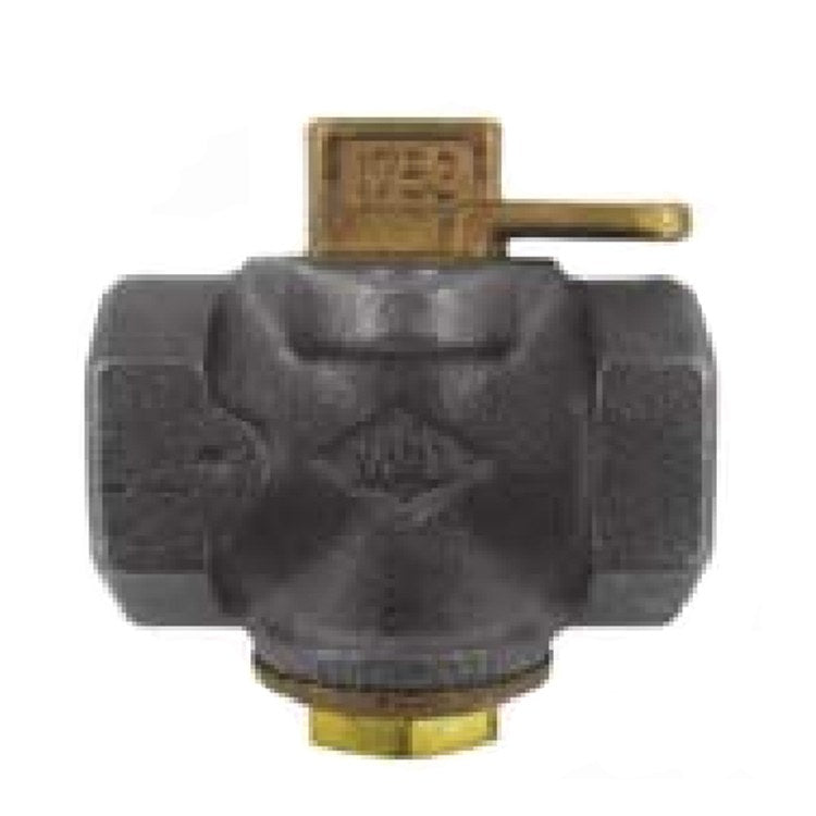 AY McDonald 4810-132 Gas Valve Plug with Lockwing 1/2 Inch Female NPT Black Iron Natural Gas or Propane 560B-12