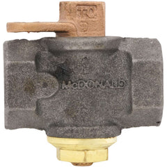 AY McDonald 4810-132 Gas Valve Plug with Lockwing 1/2 Inch Female NPT Black Iron Natural Gas or Propane 560B-12