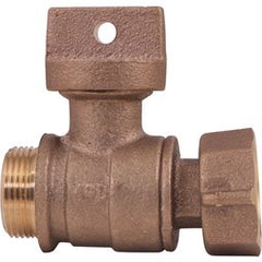 AY McDonald 761001S Meter Valve Lead Free Brass 3/4 Inch Male x Female K Swivel Ball Valve Insetter 5149-211