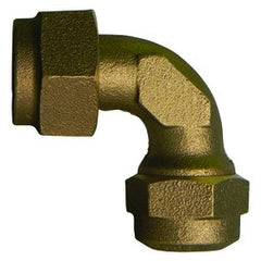 AY McDonald 74776SQ-1 Elbow 90 Degree 1 Inch Q CTS x Swivel Female Flare Thread Lead Free Brass