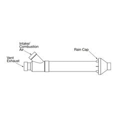 Bradford White 2394406901 Vent Kit Concentric 3 Inch for EF Series Gas Water Heater