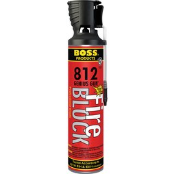 Boss 81221 Firestop Red Fire Block Can with Genius Gun 20 Ounce Foam