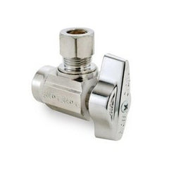 Brasscraft BRCKTR17C Angle Stop Valve 1/2 x 3/8 Lead Free Brass Chrome Cross FIP x Compression