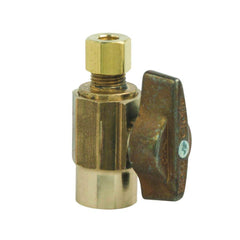 BrassCraft KTR04X-R KT Series 1/2 x 1/4 in. Sweat x OD Compression Lever Handle Straight Supply Stop Valve in Rough Brass