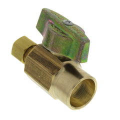 BrassCraft KTR04X-R KT Series 1/2 x 1/4 in. Sweat x OD Compression Lever Handle Straight Supply Stop Valve in Rough Brass