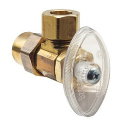 Brasscraft PR39RB Angle Stop Valve 1/2 Rough Brass Oval Knurled CPVC InletxCompression Outlet 1 Piece