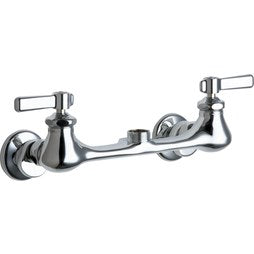 Chicago Faucet 540-LDLESXKAB Service Faucet Wall Mount Widespread 2 Lever Lead Free