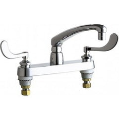 Chicago Faucet 1100-317ABCP Kitchen Faucet 8CC 2 Lever Swing Chrome