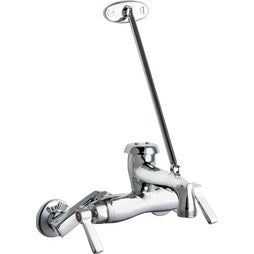 Chicago Faucet 445-897SRXKCCP Service Faucet Wallmount 3-3/8 Inch Body 5-3/4 Inch Spout