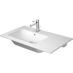 Duravit 2345830000 Lavatory Sink ME by Starck Wall Mount Left with Overflow 19-1/4 x 32-5/8 Inch Rectangle White 1 Hole