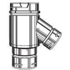 Duravent 4GVY44 Vent Wye Double Wall 45 Degree 4 x 4 x 4 Inch Aluminum