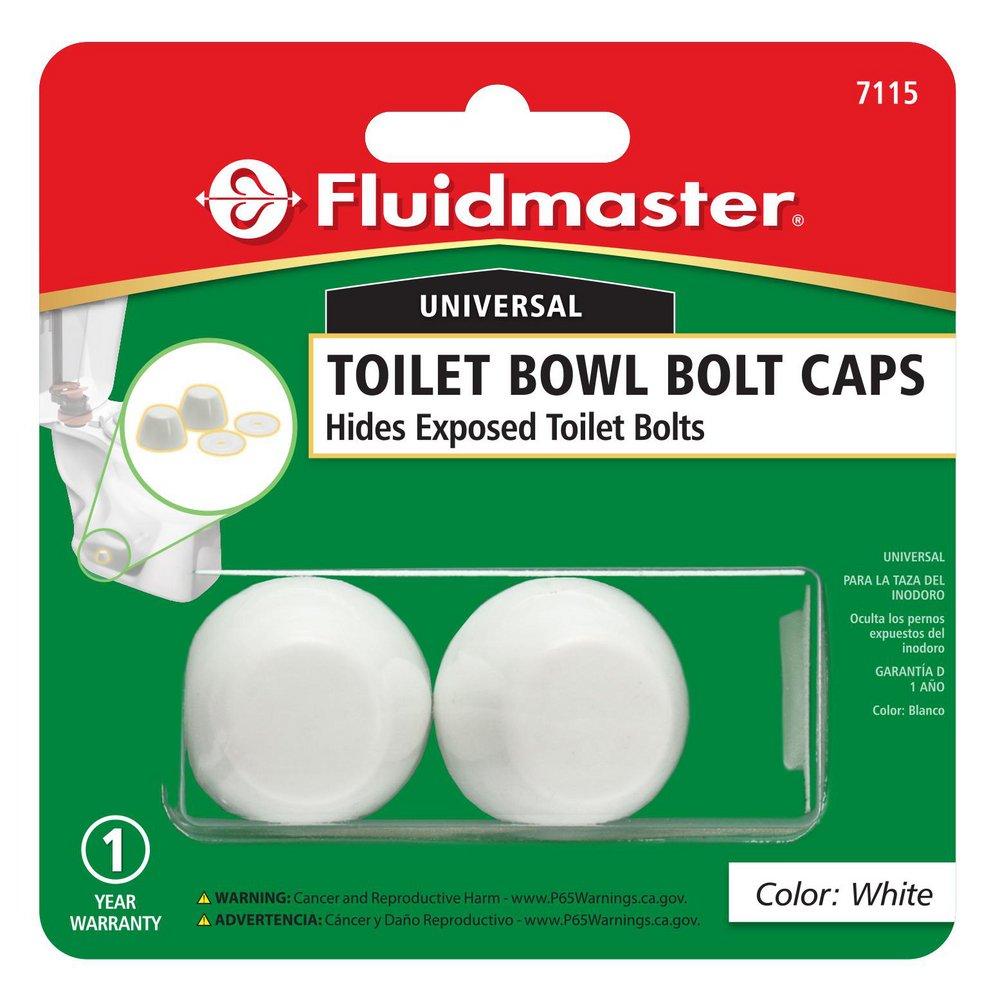 Fluidmaster 7115 Toilet Bowl Bolt Cap in White