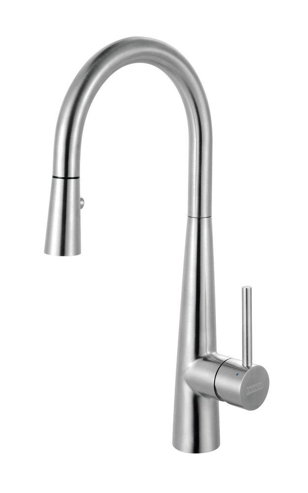 Franke STL-PD-304 Steel Single Handle Pull Down Kitchen Faucet in Stainless Steel