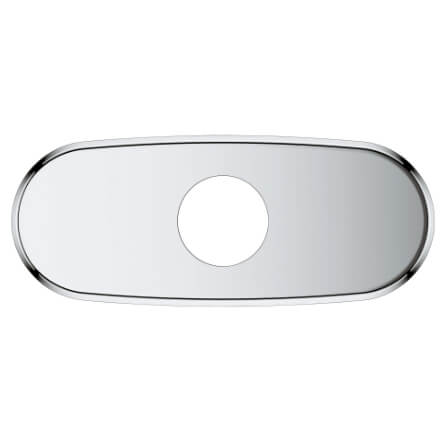 GROHE 07551000 Euro 1-3/8 in. Metal Escutcheon in Starlight Chrome