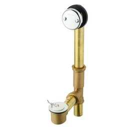 Gerber 41-898 Drain Stopper Waste and Overflow Assembly with Lay Down Tee 1-1/2 Inch 20 Gauge