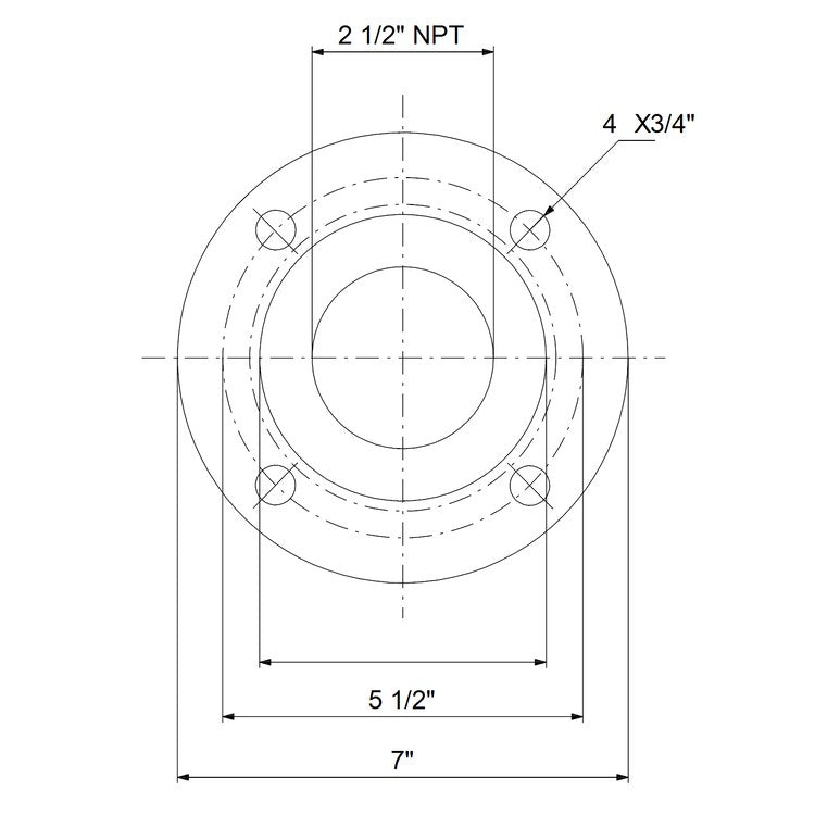 Grundfos 559601 2-1/2 in. Cast Iron Pump Flange GF65