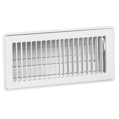 Hart & Cooley 421-4X10W Floor Diffuser Multi Angle 4 x 10 Inch Bright White Steel