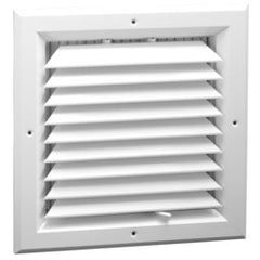 Hart & Cooley A501MS-6X6W Ceiling Diffuser 1 Way Square Multi Shutter 6 x 6 Inch Bright White Aluminum