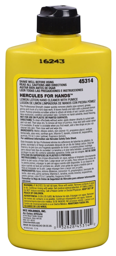 Hercules 45-314 Lemon Hand Cleaner 16 Ounce