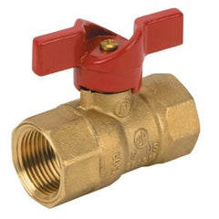 Jomar 102-505 Ball Valve T-205 Brass 1 Inch Female 2-Piece T-Handle 400WOG