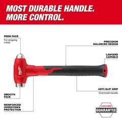 Milwaukee 48-22-9141 32oz Dead Blow Ball Peen Hammer