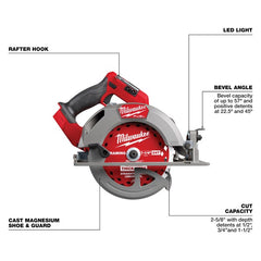 Milwaukee Tool 2834-20 Circular Saw M18 Fuel Bare Tool 7-1/4 Inch