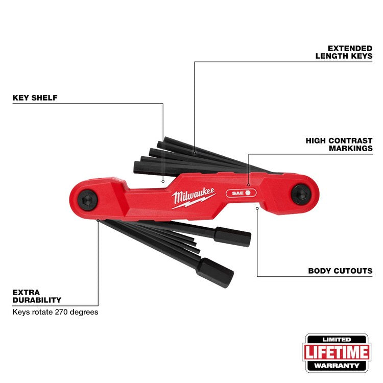 Milwaukee Tool 48-22-21880 Hex Key Electric 11-Key Sae Folding