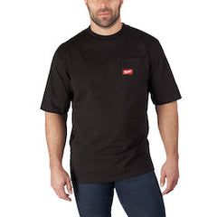 Milwaukee 601B-XL Heavy Duty Pocket T-Shirt - Short Sleeve - Black XL