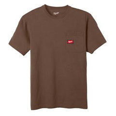 Milwaukee Tool 605BR-S T-Shirt Gridiron Pocket Short Sleeve Brown S