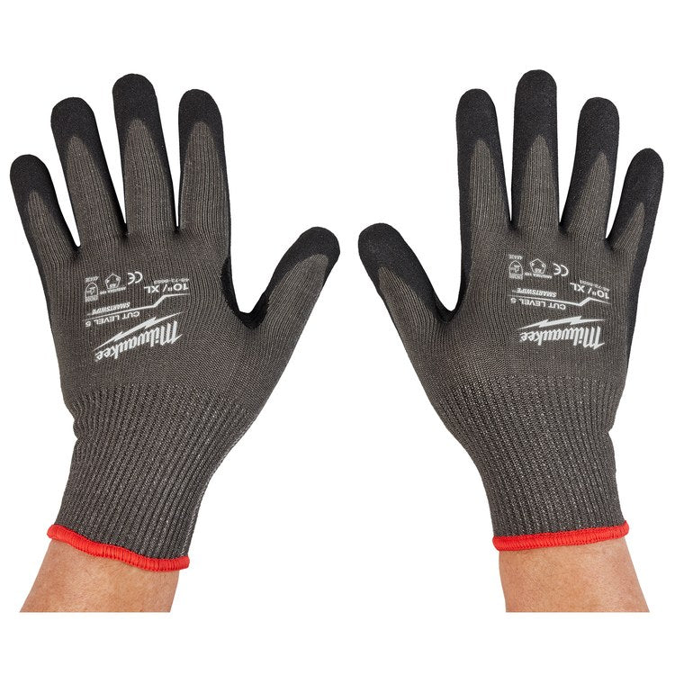 Milwaukee Tool 48-73-8653 Gloves Nitrile Dipped Cut Level 5 Extra-Large