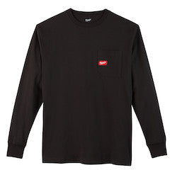 Milwaukee 602B-2X Heavy Duty Pocket T-Shirt - Long Sleeve - Black 2X